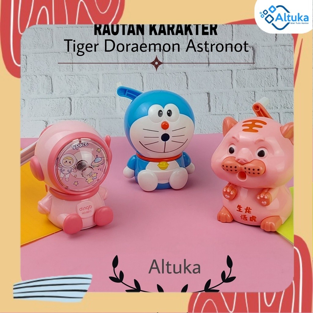 

Rautan Duduk / Rautan Putar / Rautan Meja / Rautan Pensil Doraemon Tiger dan Astronot