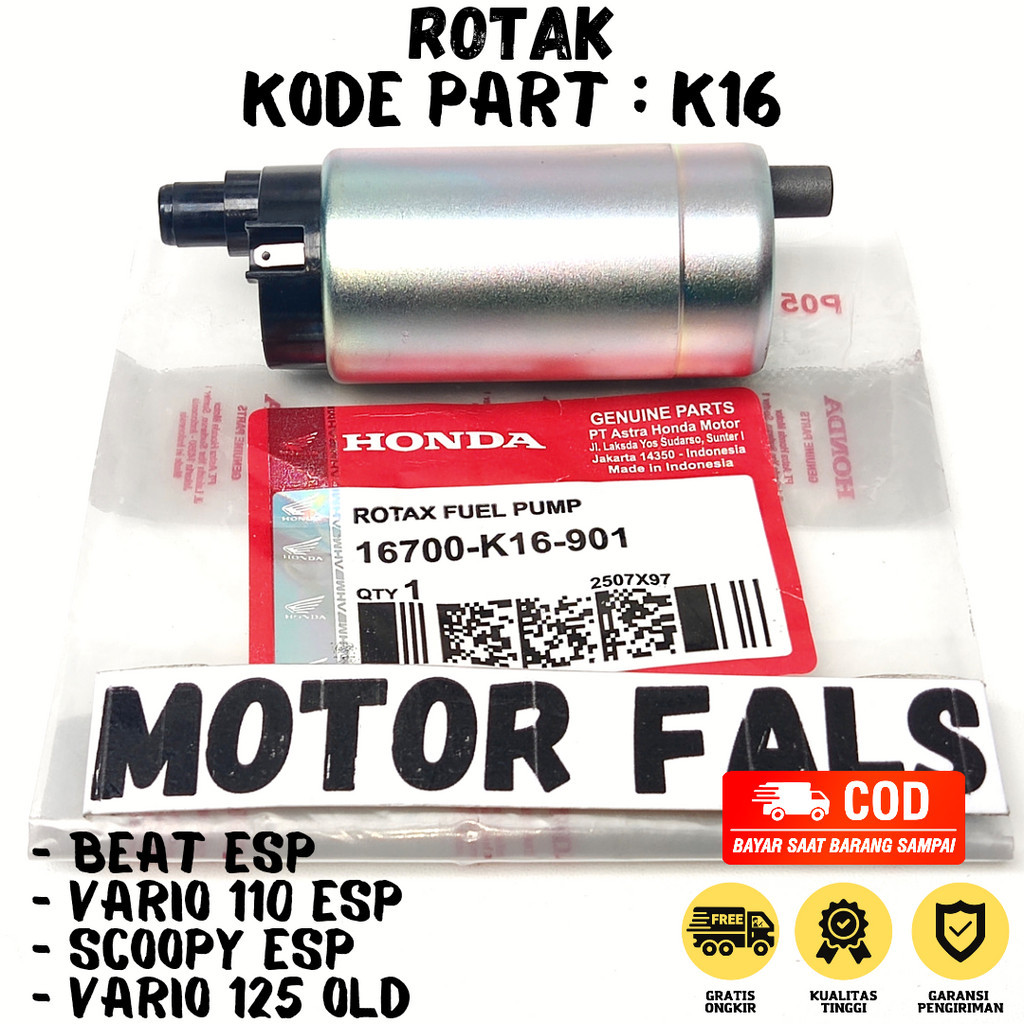 Rotak Beat Fi / Rotak Fuel Pump Beat Fi / Rotak Vario 125 Fi OLD / Rotak Honda Spacy Fi / Fuel Pump 