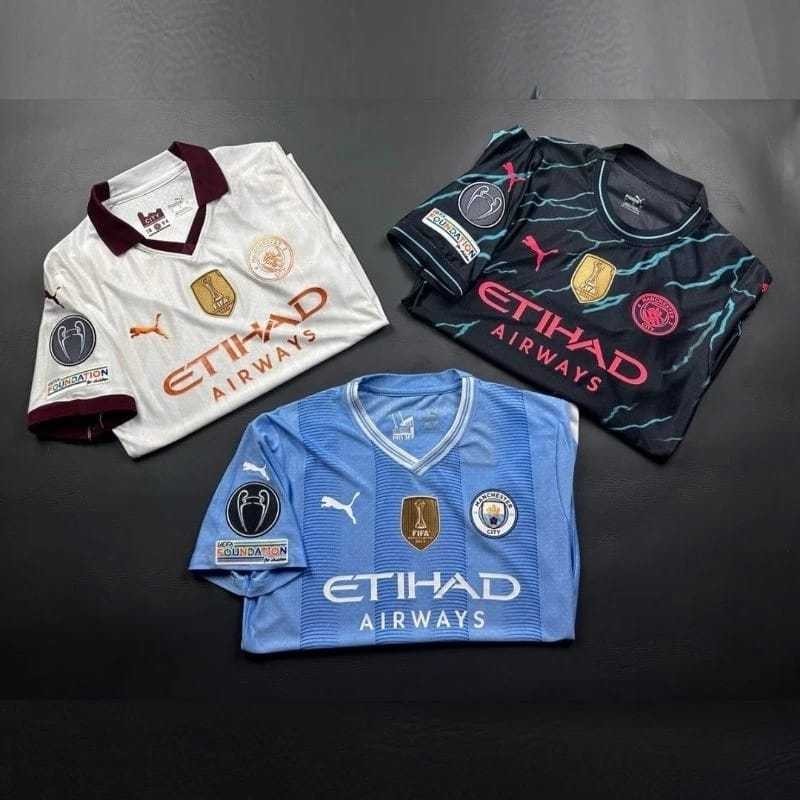 JERSEY BAJU BOLA PRIA MAN CITY AWAY FULL PATCH WCC 2023 2024 NEW GRADE ORI - IMPORT
