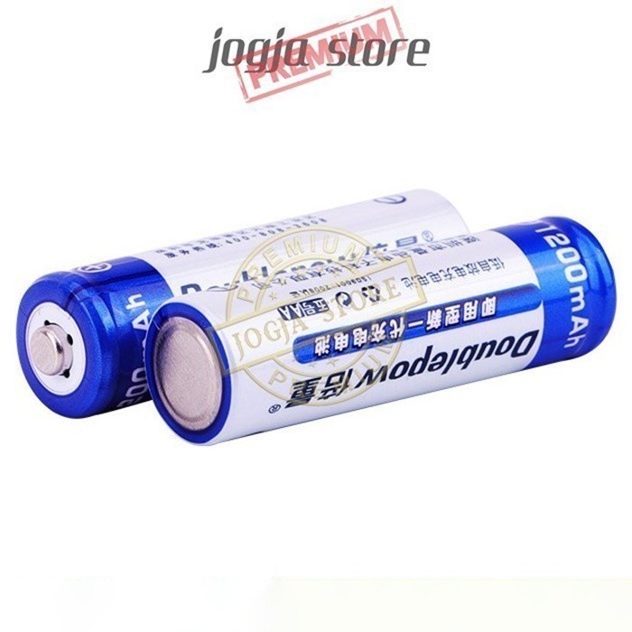 2 Pcs Baterai AA Rechargeable Ni-MH 1.2V 1200mAh Batu Batre Cas Battery Alkaline A2
