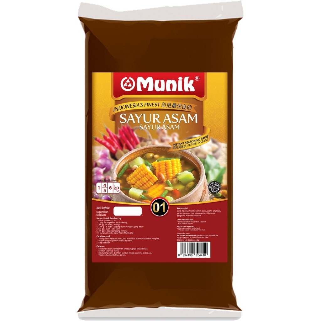 

[bumbu siap pakai] Bumbu Munik Sayur Asam -1000gr