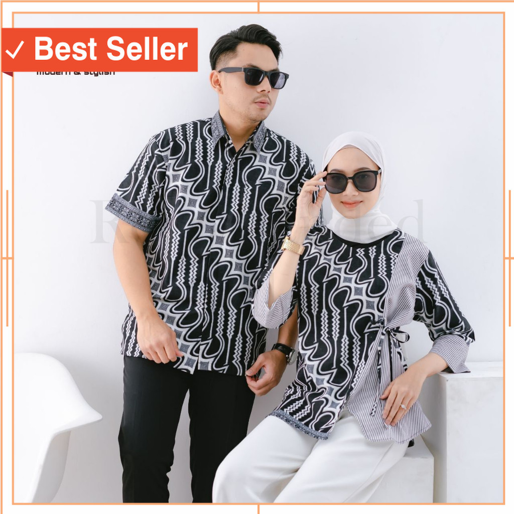 Batik COuple Murah kekinian / Baju Batik Couple Pria Wanita Atasan Batik Kondangan Baju Batik Pasang