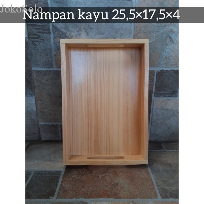 

Baki Kayu/ Nampan Kayu Pinus custom 25.5x17.5x4cm murah