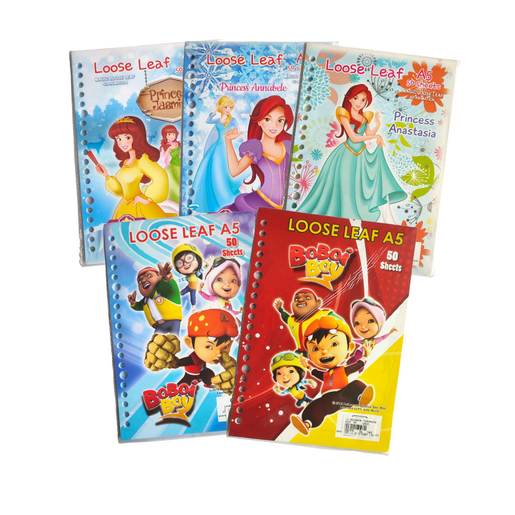 

Kertas Binder Fancy Loose Leaf Kiky / Okey A5 50 lembar Grosir