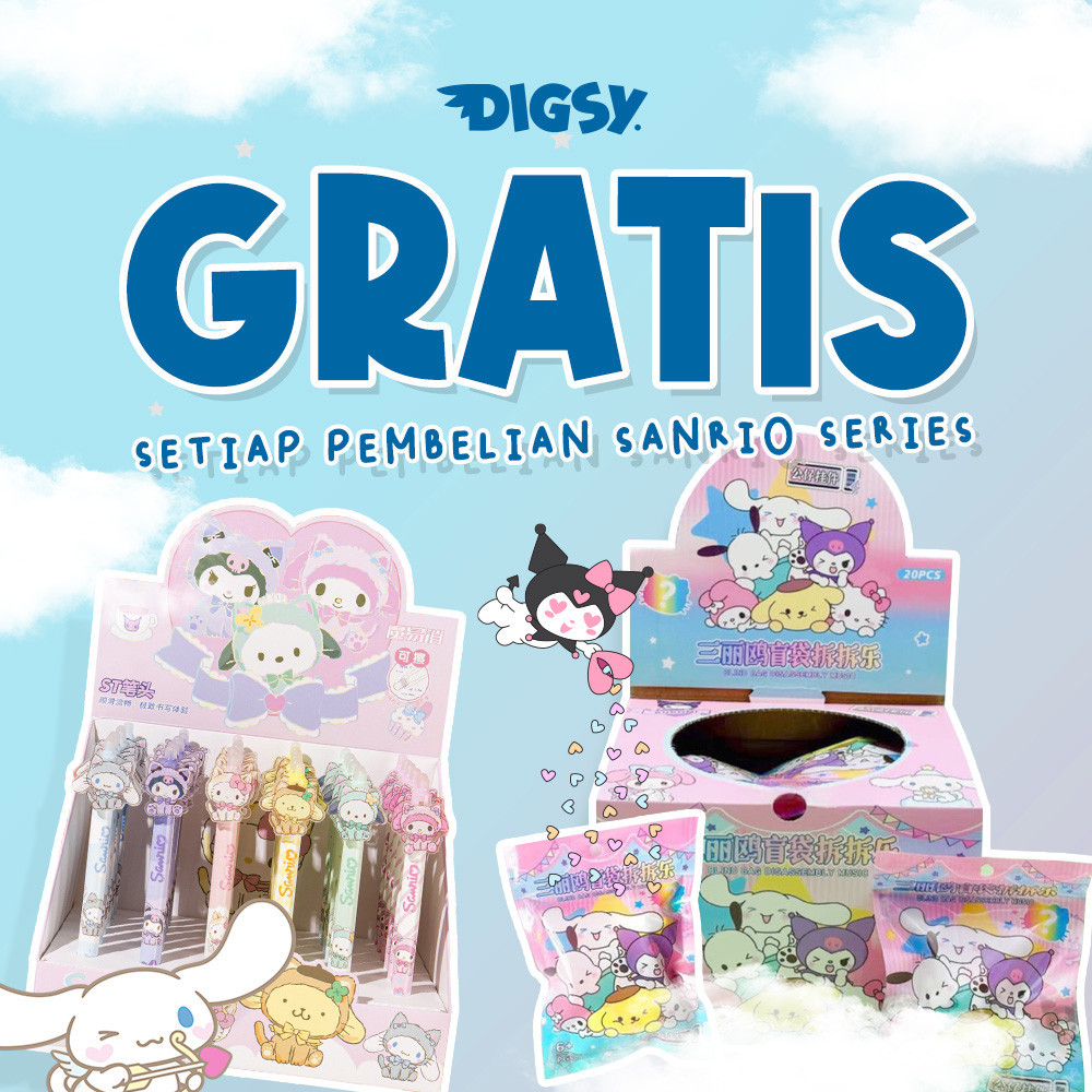 

Koleksi Hadiah Gratis Bolpen Dan Blind Box Lucu Setiap Pembelian Kuromi Series Di Digsy