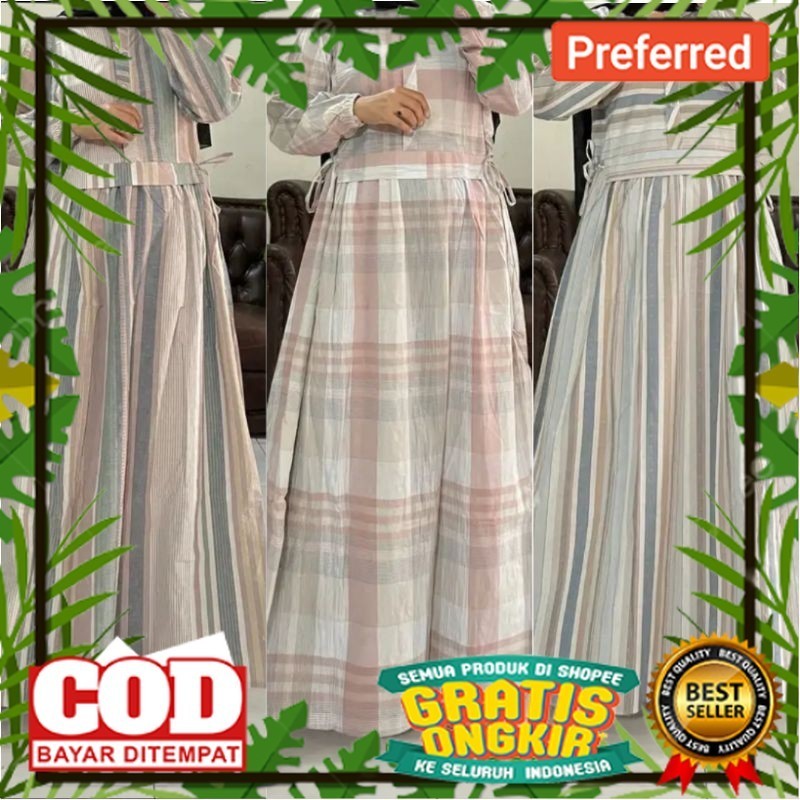 C13-C25 Gamis Katun Triset/Dress Katun/Gamis Wanita katun Triset// BAJU MUSLIM RAMADHAN 2024
