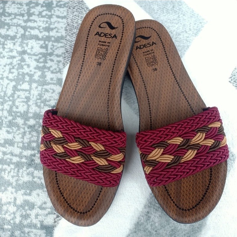 DISKON RAMADHAN Sandal Wanita Turky Turki Adesa Selop Ringan Tidak Licin Sandal Haji Umroh Souvenir 