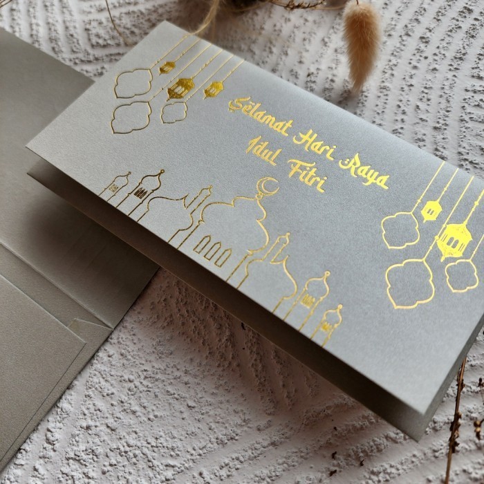 

Angpau Lebaran Horizontal Jumbo / Amplop Uang Idul Fitri Besar - Silver