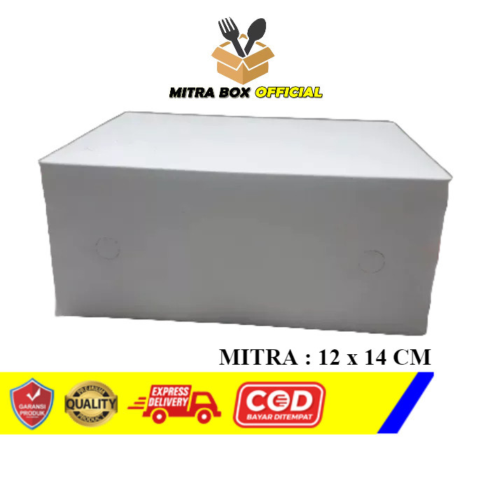 

Premium kardus dus box boks kotak GS polos kue makanan snack 12x14 cm 12x14cm MITRA ISI 100PCS