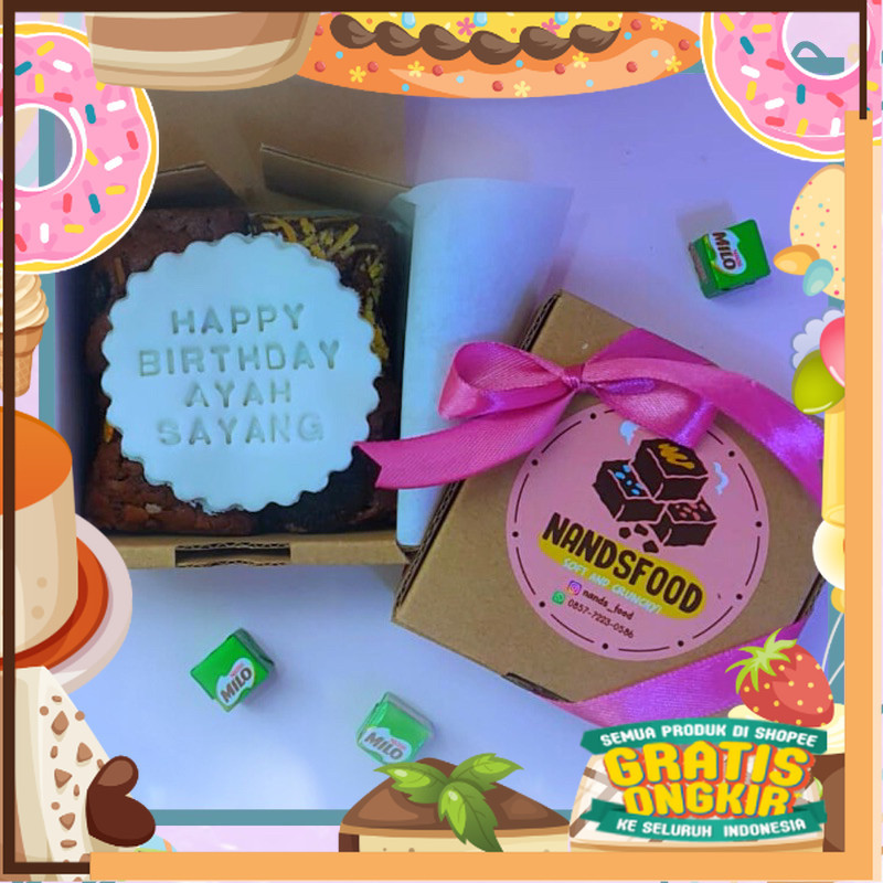 

Mini Fudgy Brownies / Brownies Skat Custom uk 8x8cm by nandsfood/ King J Snack