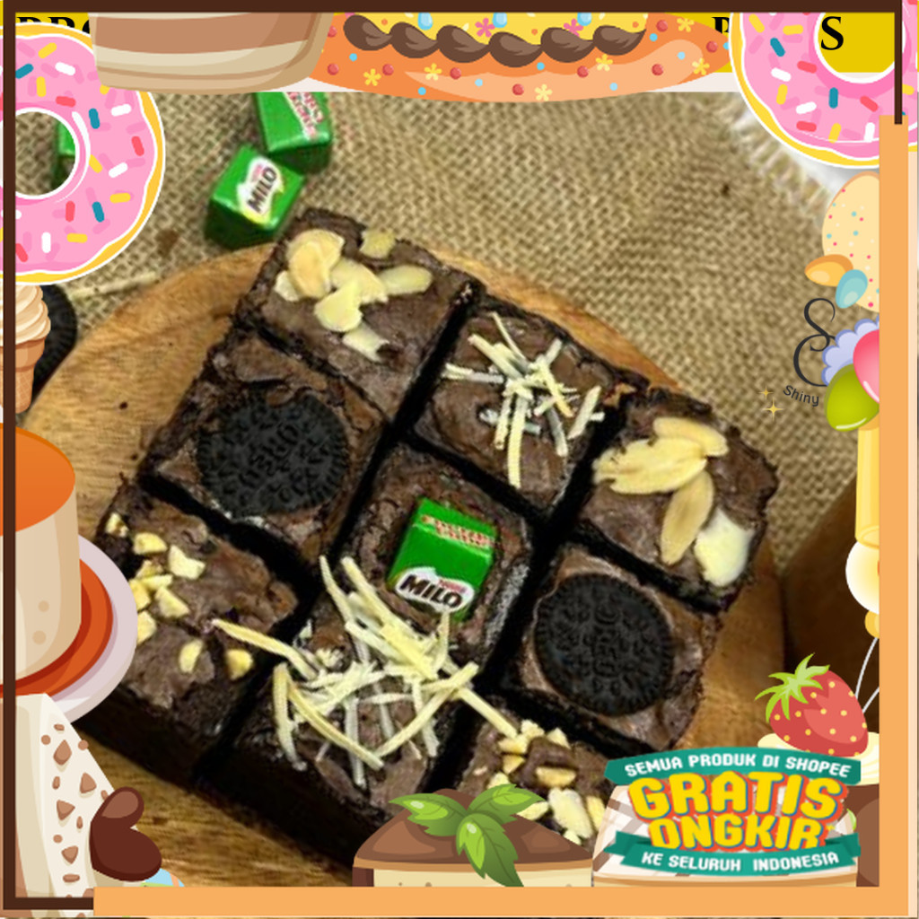 

Brownies Sekat Coklat / Brownis Skat Mini / Kue Brownies / Brownies Panggang Isi 9/ King J Snack