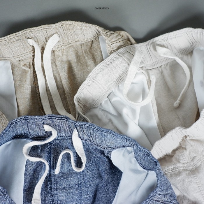 Anko Linen Short Pants - SPANKO03-KHAKI, L