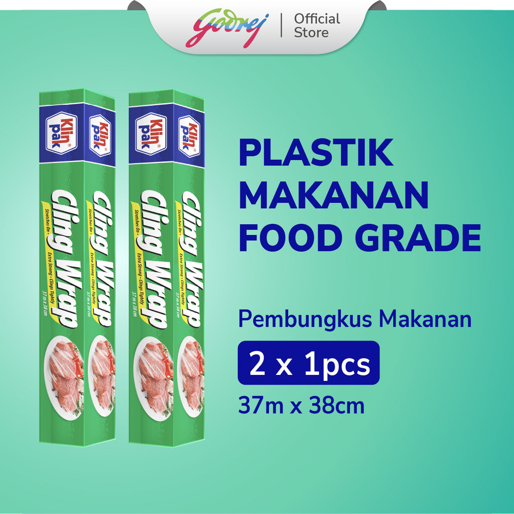 Klinpak Cling Wrap Jumbo 37m X 38cm [2pcs] - Pembungkus Makanan