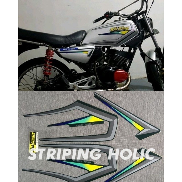 Striping lis stiker standar RX KING 2001 HIJAU