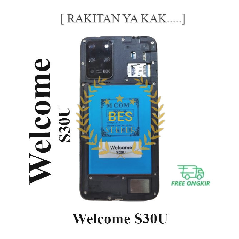 Battery Batere Batre Baterai Double Power Mcom Welcome S30U Kapasitas 5000 Mah