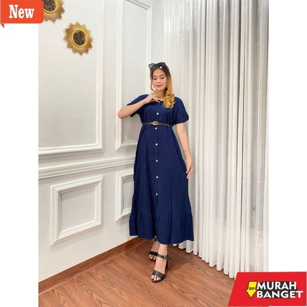 Baju lebaran ala Timur Tengah- [BISA COD] Daster Arab/Dress Andin free Belt/Daster Arab Motif Janda 