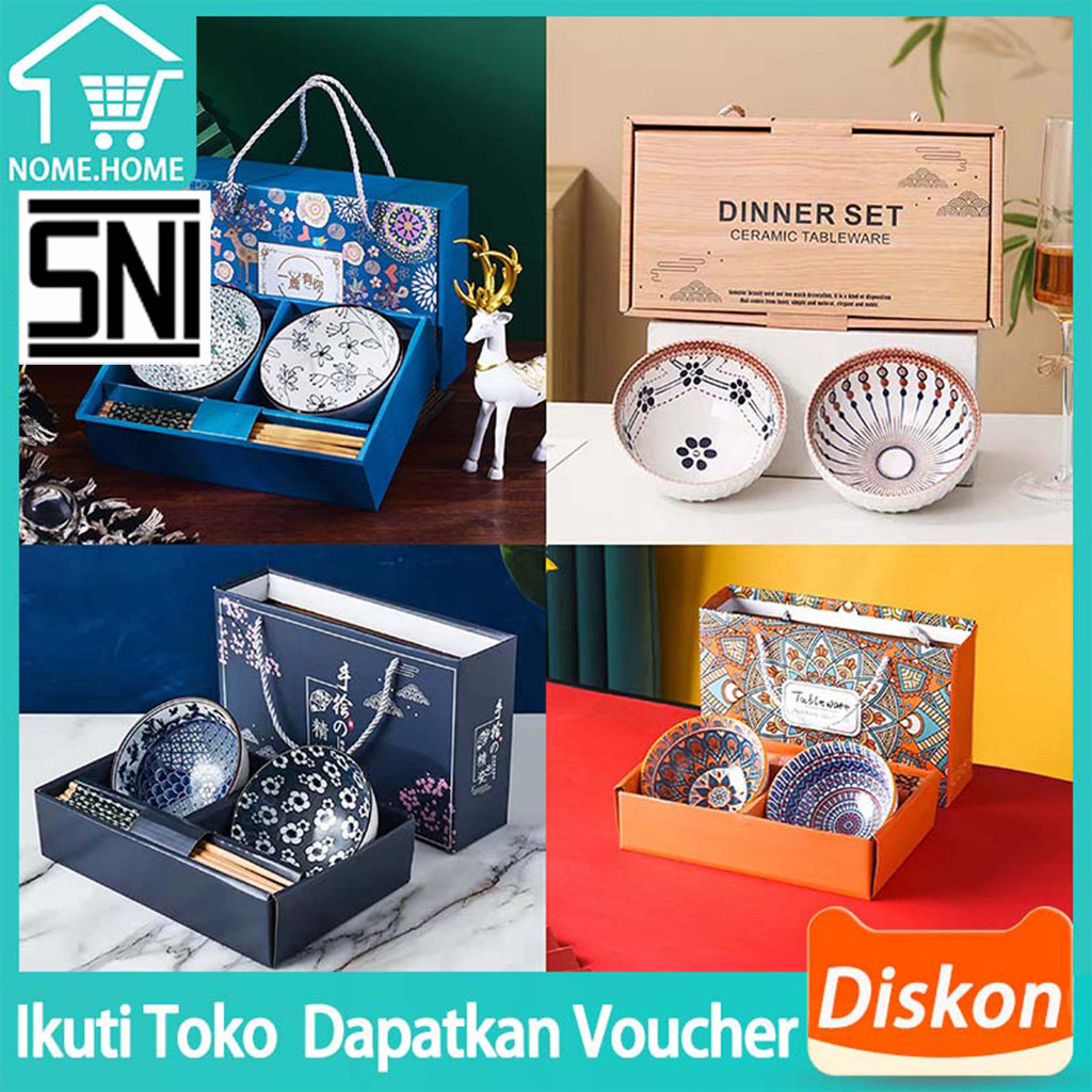 

Baru Souvenir mangkuk set porselen biru dan putih bermutu tinggi mangkuk keramik kotak hadiah mangkuk Jepang kado pernikahan mangkok Mangkok Keramik/ Baru Mewah