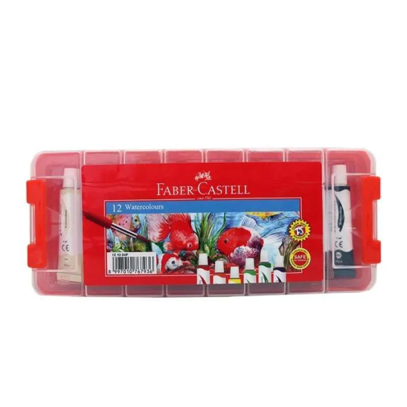 

(HASANS HOME)Faber-Castell Water Colour In Plastic Case / Cat Air Faber Castell Isi 12 Warna / Fc, Wtr Colour In Plastic Case-121004P