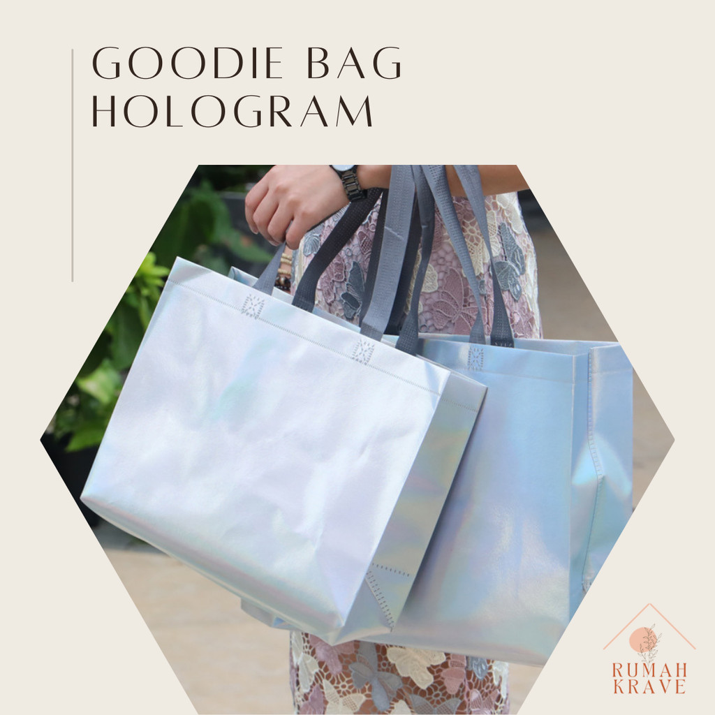 

RUMAH KRAVE - Goodie Bag Hologram Tas Kain Hadiah Souvenir Kado