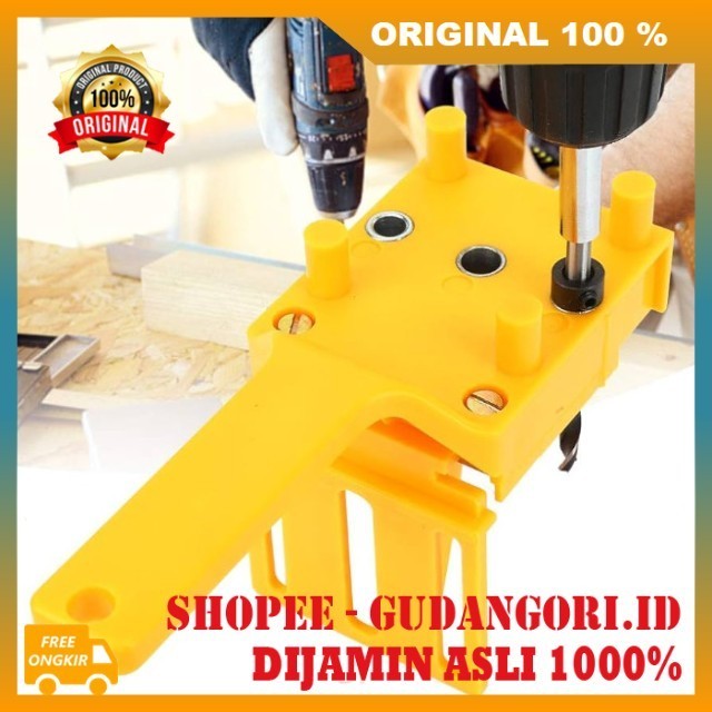 Precision Drill Alat Pelubang Penyambung Kayu Papan Alat Pelubang Dowel ORIGINAL