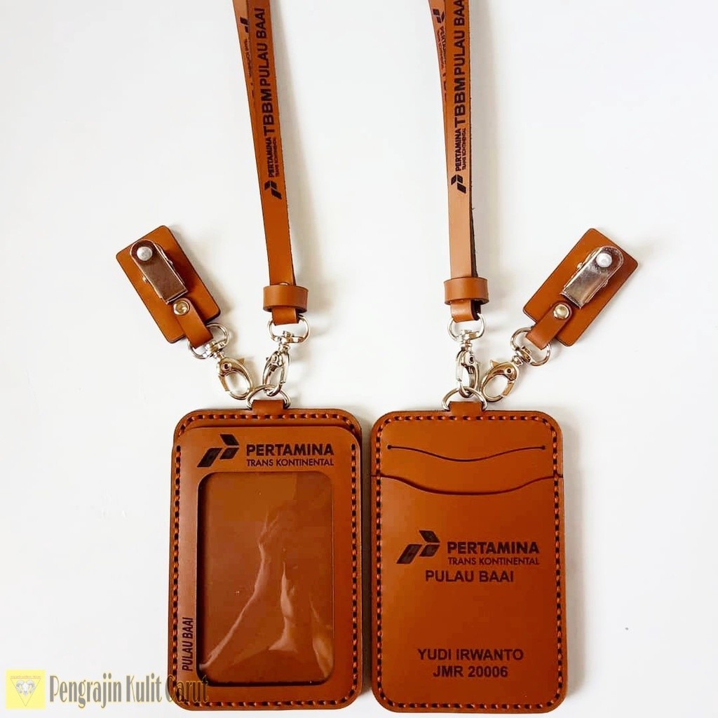 

Id card holder kulit asli Name tag kulit custom nama dan intansi perusahaan - Garansi