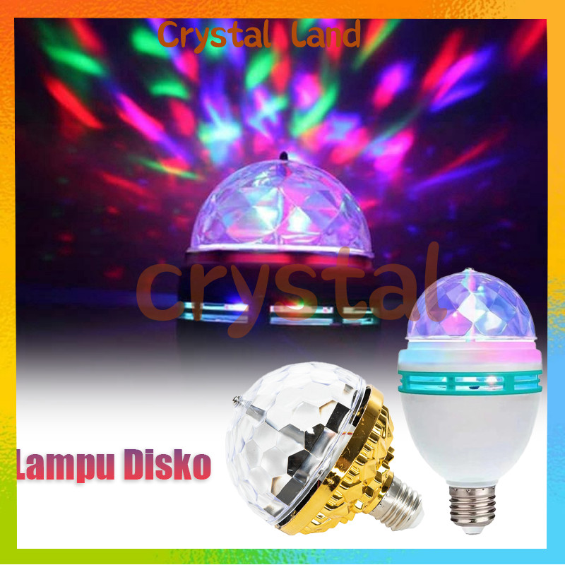 Led Disco Putar Rgb / Lampu Disco Led Fitting Rgb /  Lampu Led Party / Lampu Disko Mini / Led Warna