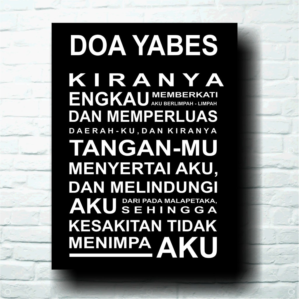 Bruno HIASAN DINDING DOA YABES AYAT ALKITAB WALL DECOR ROHANI KRISTEN KHATOLIK