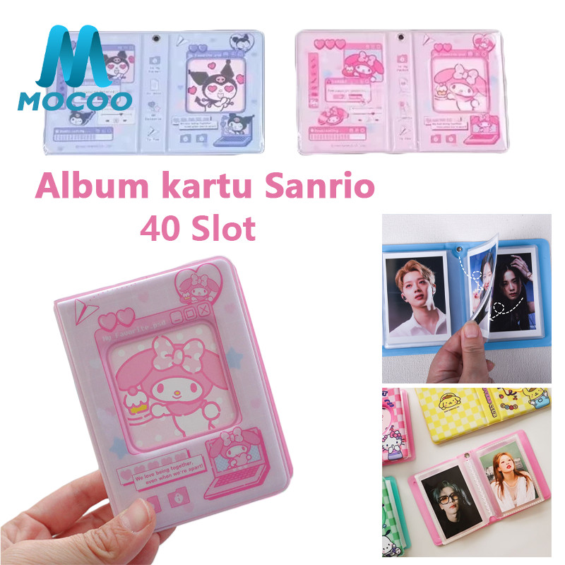 Binder Sanrio Photo Album Foto Mini 40 Slot Kolbuk Album Photocard Album Kartu Sanrio