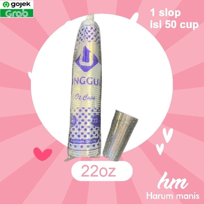 

Cup Es Teh Jumbo 22oz 8gr 1 slop isi 50