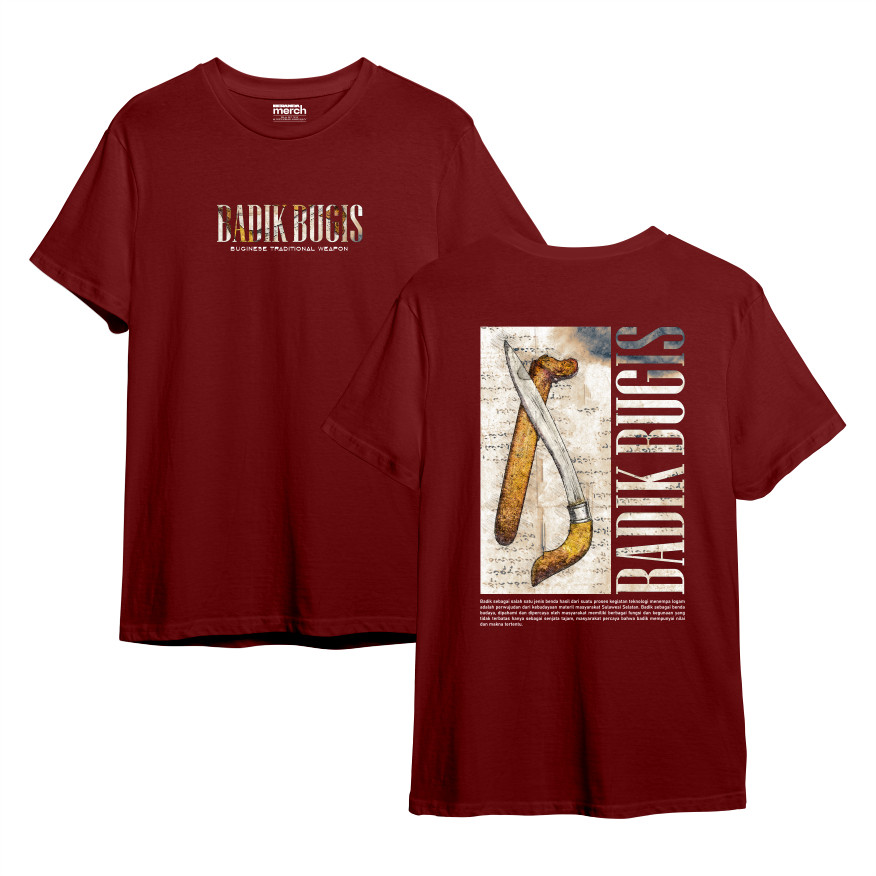 Baju Kaos Badik Bugis Sulawesi Selatan | 100% Cotton Combed Premium 24s