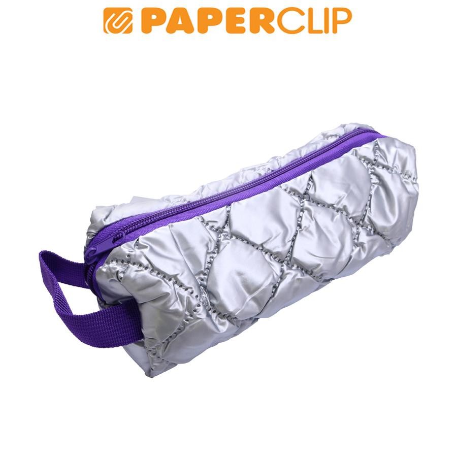

TEMPAT PENSIL / PEN CASE KAIN PAPERCLIP PC1678 SUPER SOFT - SILVER