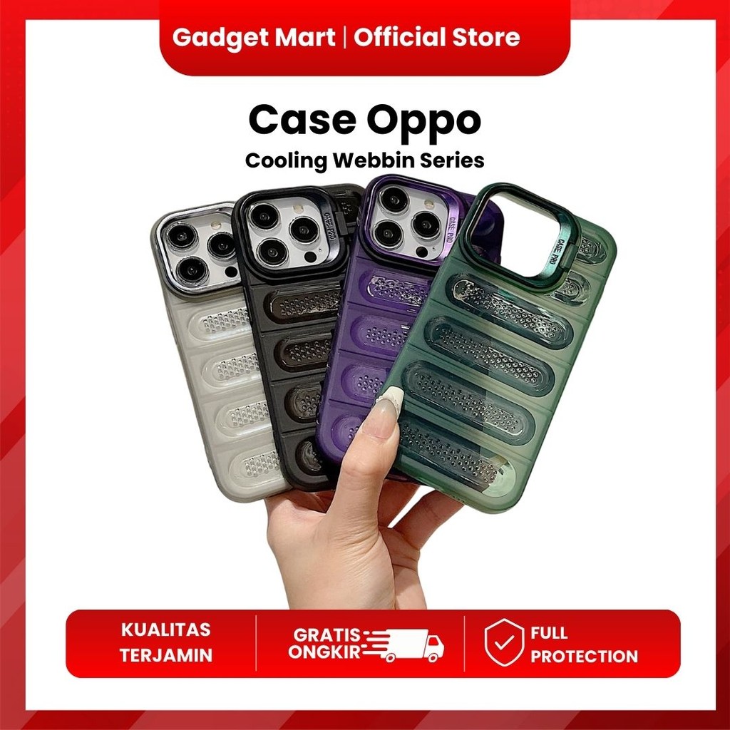 CASE OPPO A17/A17K A3 PRO A38/A18 A3X A57 2022 A60 RENO 12F MOTIF COOLING WEBBIN LENSES