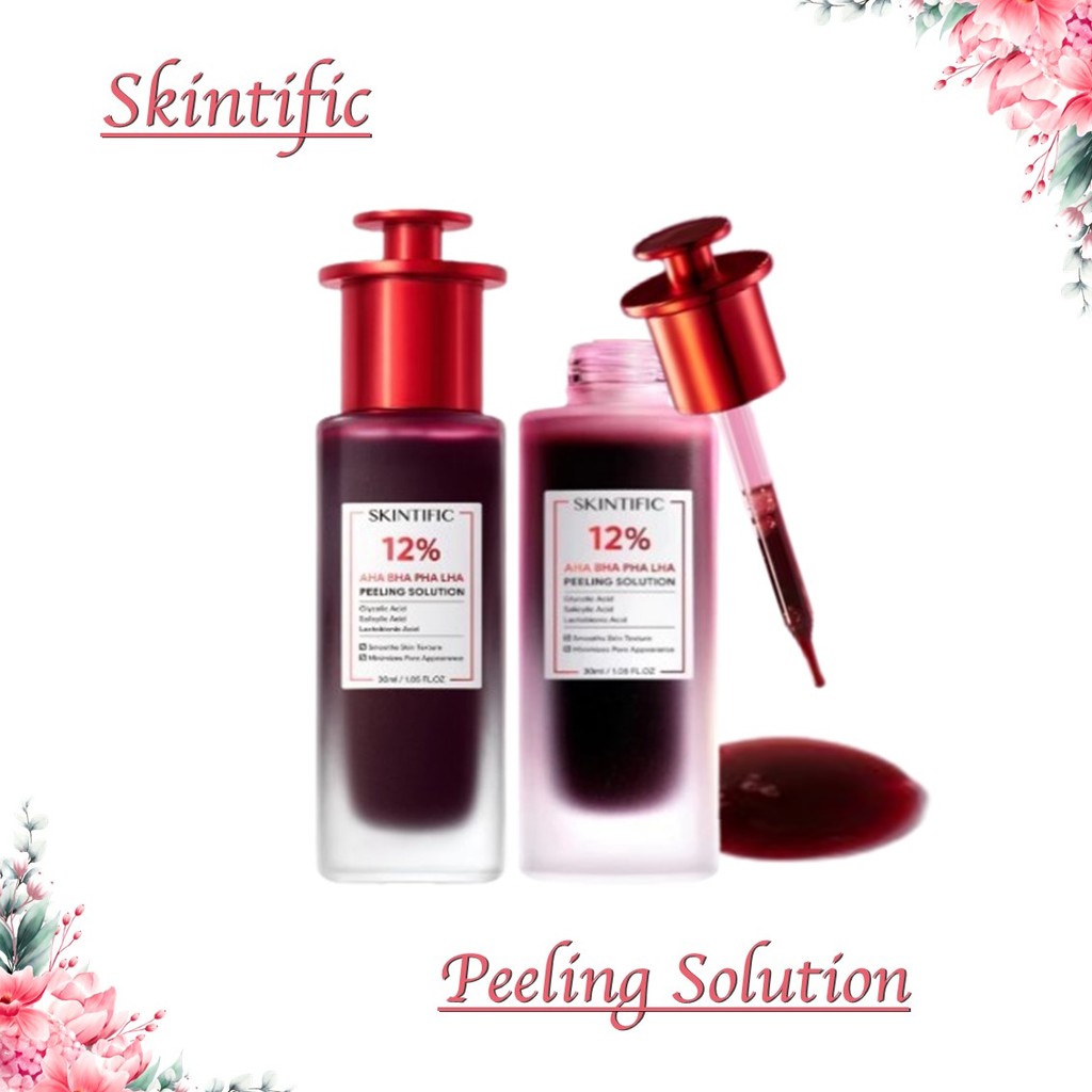 Girlsneed888 SKINTIFIC 12% Acid Peeling Solution Serum 30ml | Eksfoliasi Essence Wajah Mengangkat Se