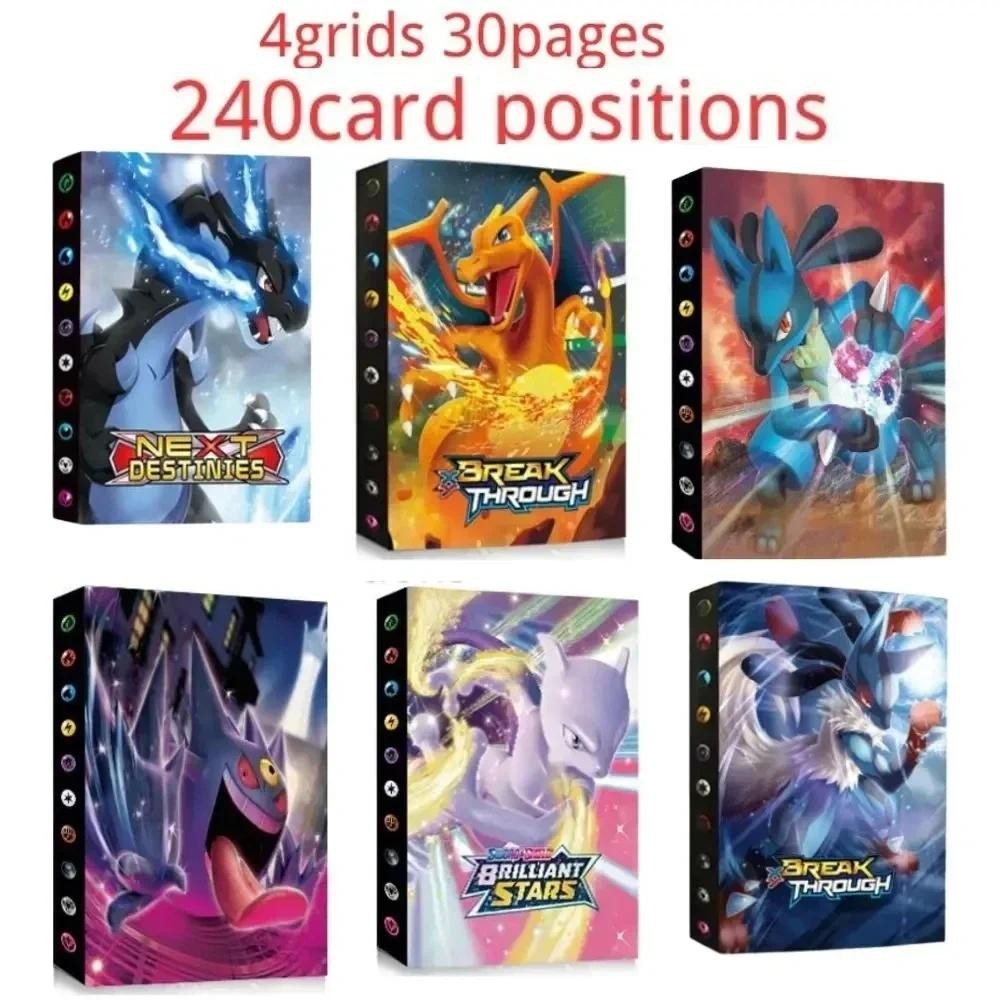 

2024novos estilos pokemon mapa coleção 240 pçs titular coleções pokemon cartões álbum livro presente para crianças