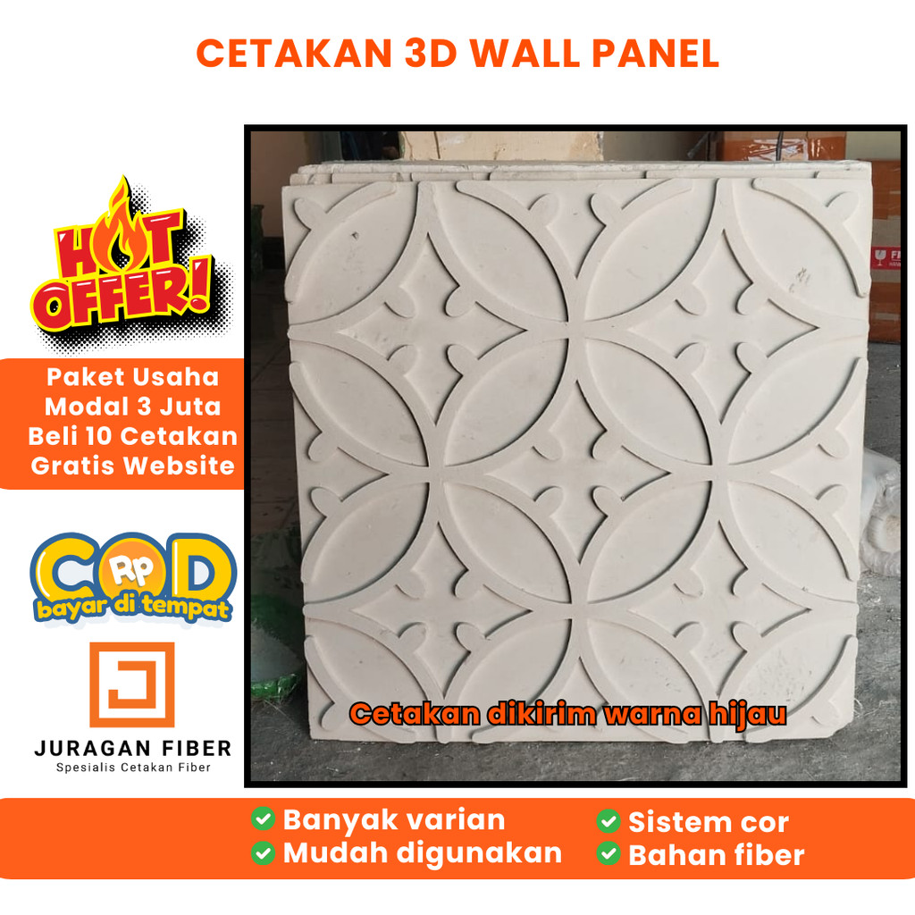 Cetakan 3D wall panel / moulding wall panel / moulding fiber cetakan dinding tempel