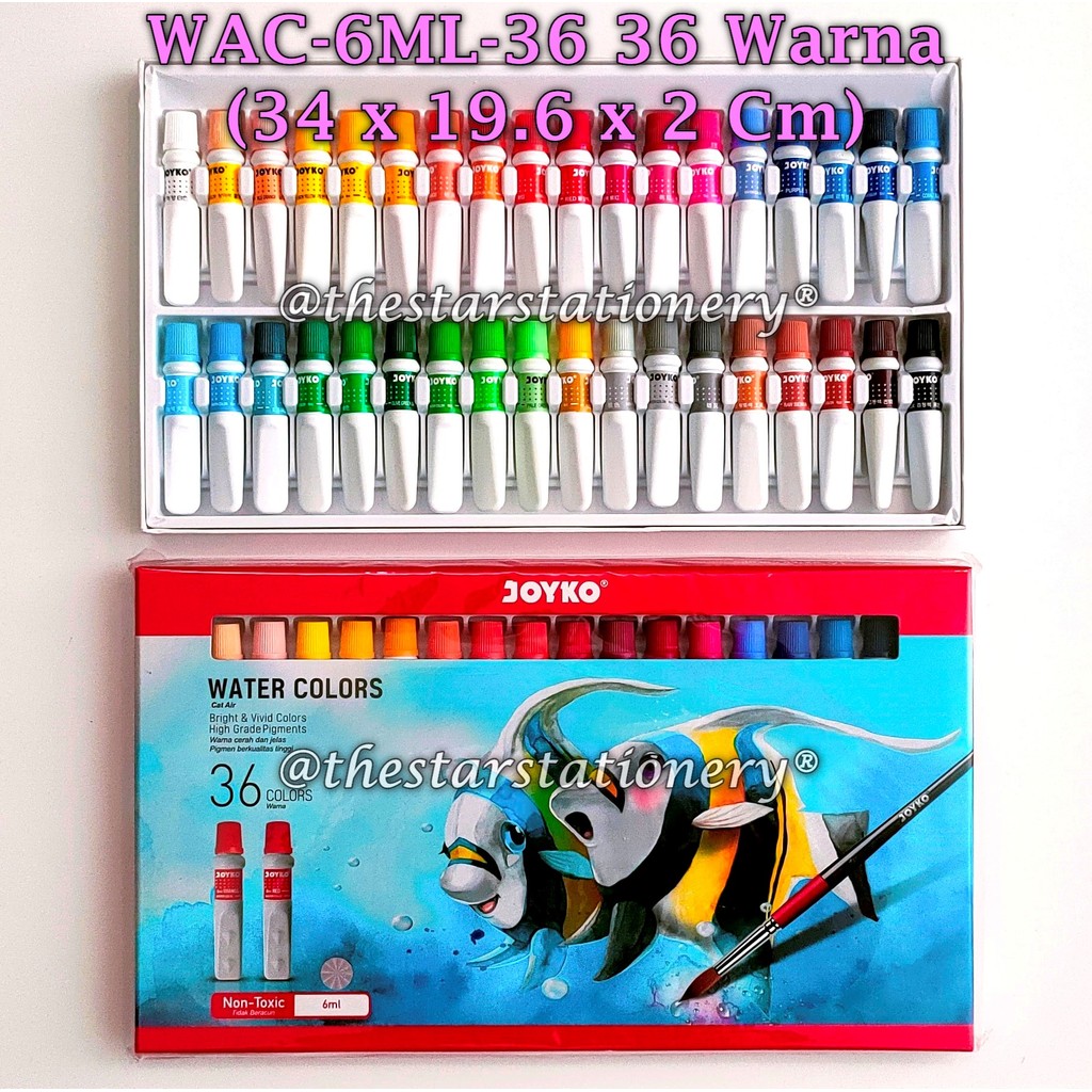 

(1 Set) GROSIR Cat Air JOYKO WAC-6ML-36 36 Warna / Cat Air Water Color Joyko WAC-6ML / WAC-6