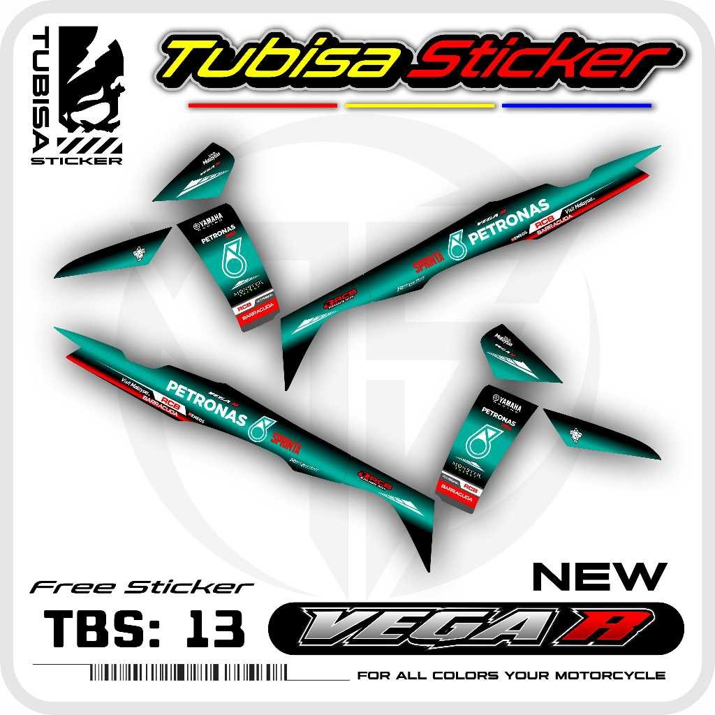 Sticker Striping Variasi New Vega R Stiker Striping Motor New Vega R Motif Petronas