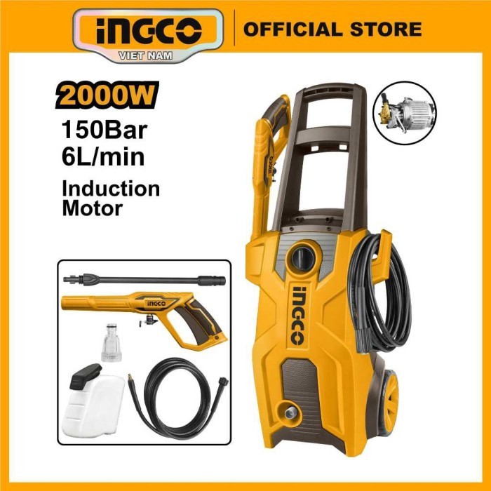 Jet Cleaner 150 Bar Brushless INGCO HPWR20008 Mesin Steam Cuci Mobil voresforid