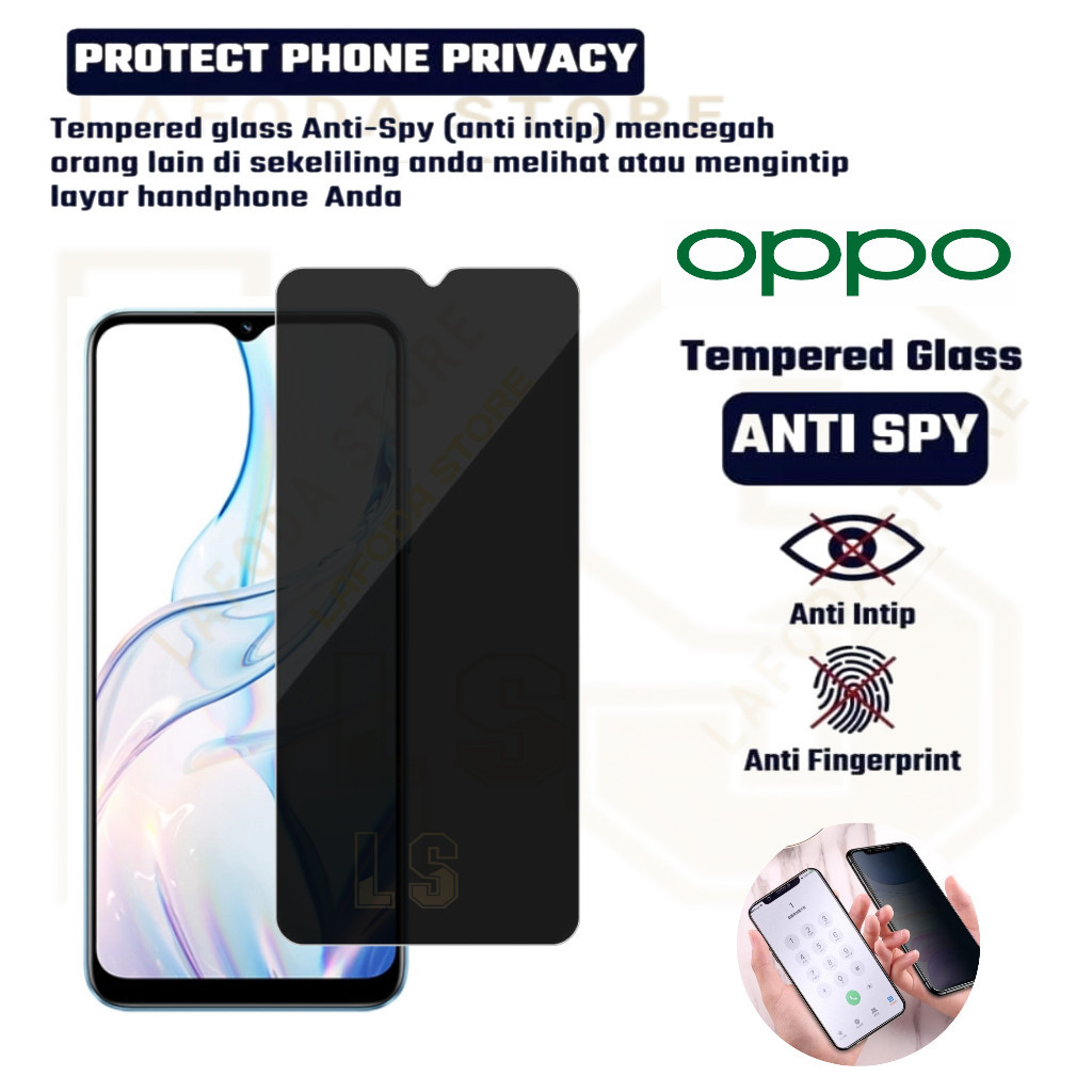 TEMPERED GLASS KACA PRIVACY OPPO F1 OPPO F1F OPPO F1FW OPPO F1+ OPPO F5 OPPO F7