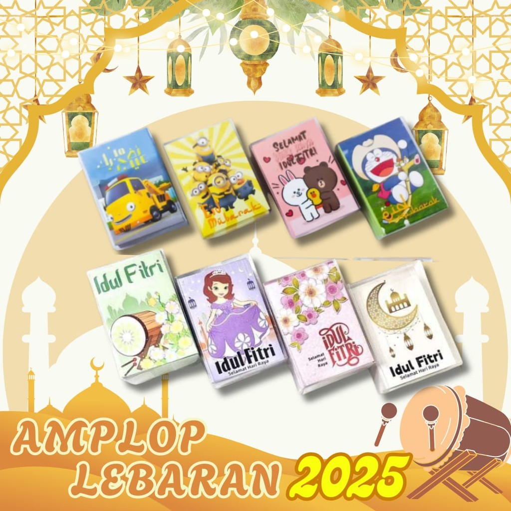 

Amplop Lebaran Isi 50 Lembar Angpao Idul Fitri Thr Lucu Unik Motif Karakter