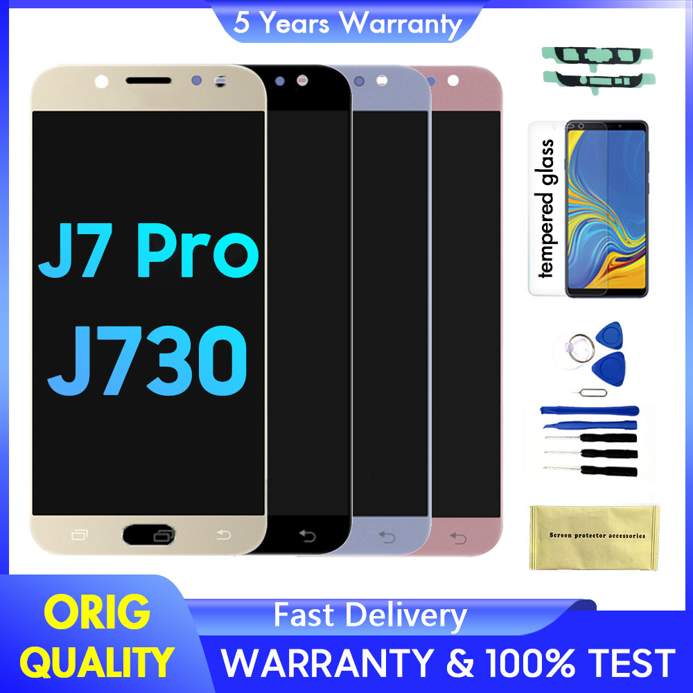 5.5" Super Amoled for Samsung J7 Pro J730 Display LCD with Touch Screen Digitizer Assembly for Galax
