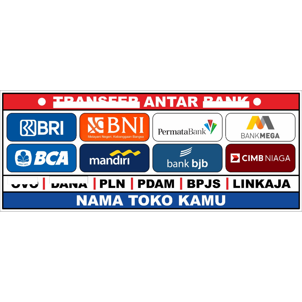 

STIKER VINYL NEON BOX TRANSF*R ANTAR B4NK (CUSTOM NAMA AGEN)