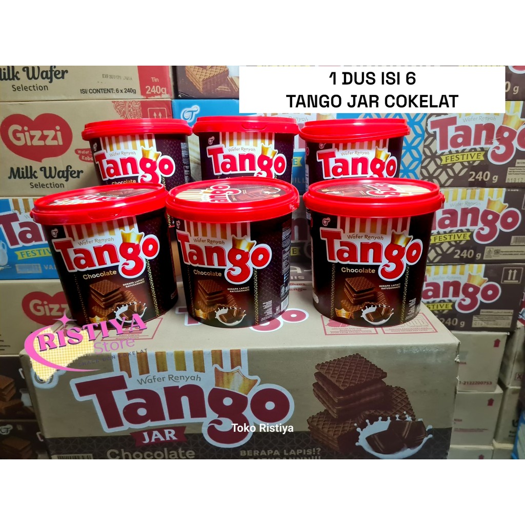 

Tango Wafer Vanila/cokelat kemasan jar 1 DUS