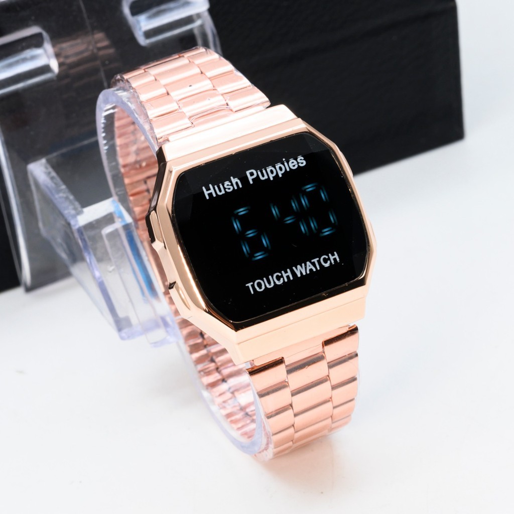 Jam Tangan Wanita / Cewek Hush Puppies Led Touch Watch Fashion HB6722 Free Box ||Jam Tangan Wanita M