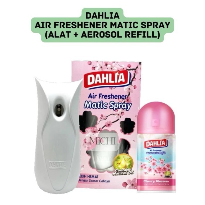 Pengharum Ruangan Semprot Otomatis Dahlia Matic Spray Sensor Cahaya 225ml Teh Keraton - Teh Keraton,