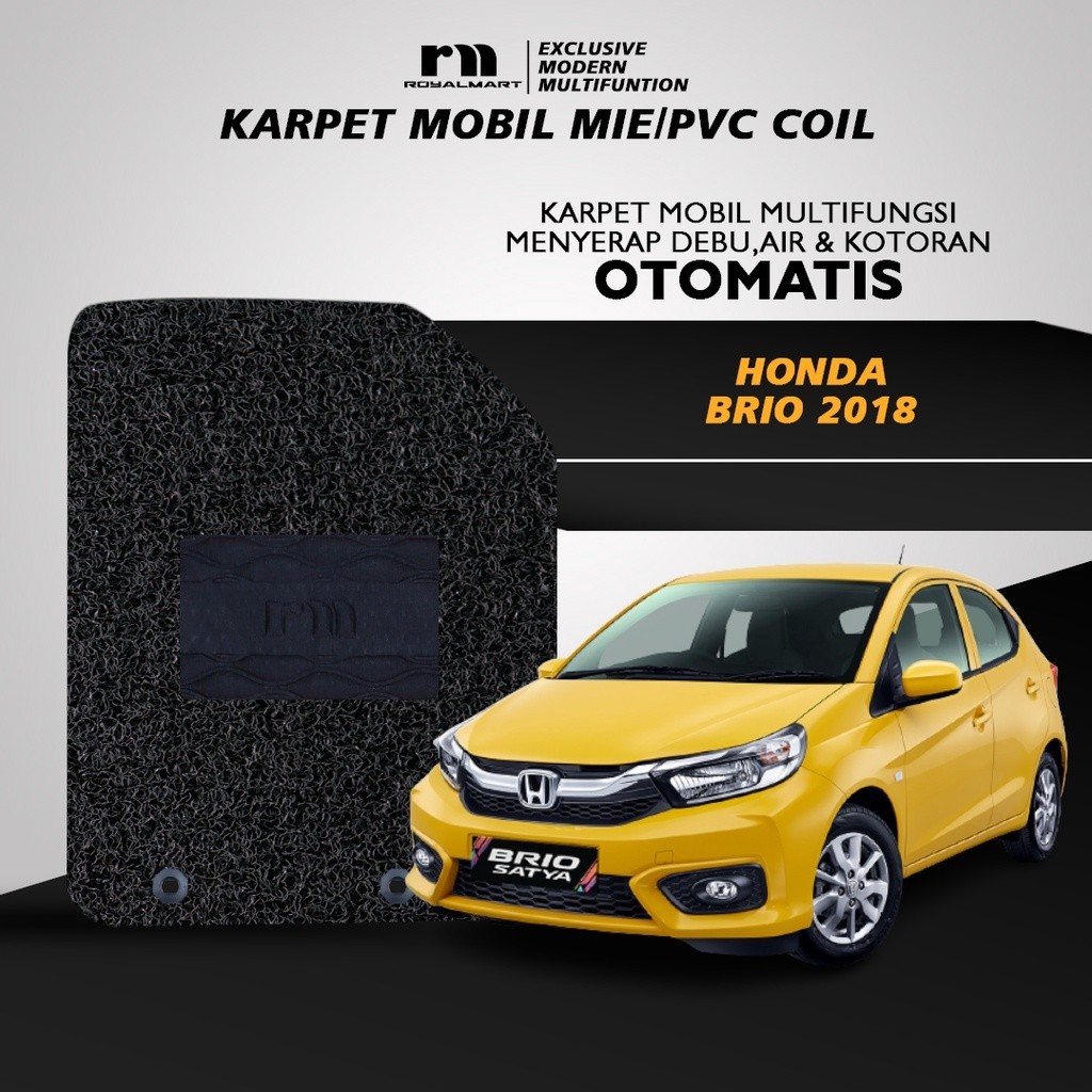 Royal Mart - Karpet Mobil Honda Brio 2018 - 2022 Full Set / Carpet Mie Bihun Premium Keset PVC Anti 