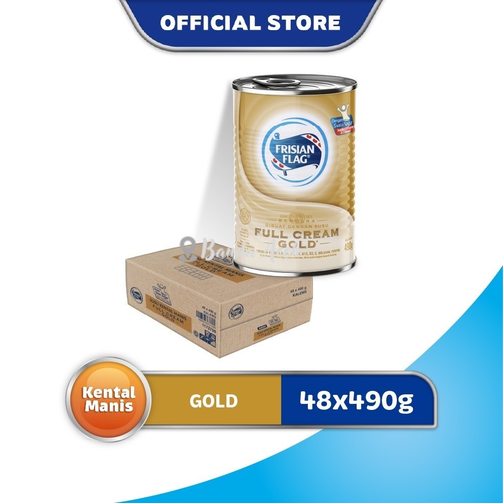 

(Aceh) Frisian Flag Susu Kental Manis Gold Kaleng 490gr - 48 Pcs