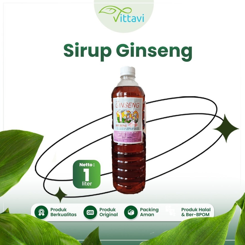 

Sirup Ginseng Asli Sewusatus 1L