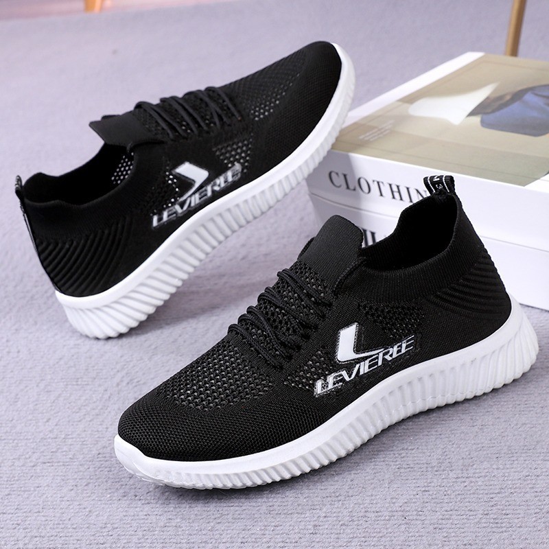 TOP Sepatu Sneakers Wanita Rajut Import Terbaru LV0112