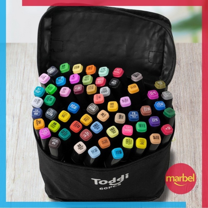 

Spidol Mewarnai Dua Sisi Art Marker Set 60 Warna